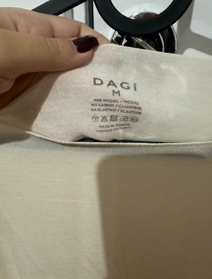 Dagi Kaşmir Kayık Yaka Ekru Kazak - Görsel 5