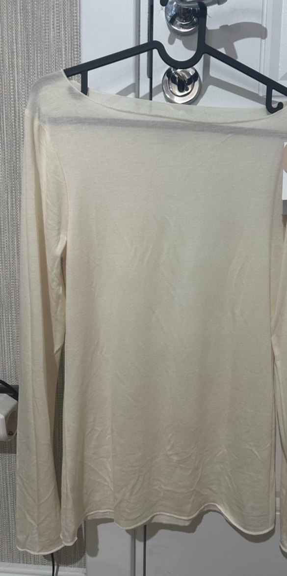 Dagi Kaşmir Kayık Yaka Ekru Kazak - Görsel 4