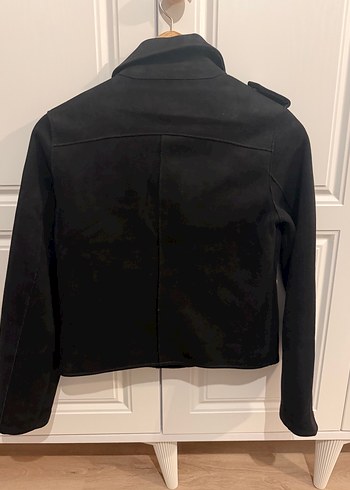 Siyah Süet Biker Kadın Deri Ceket - Görsel 4