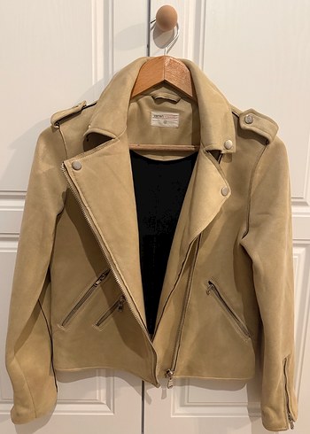 Bej Süet Kadın Ceket - Görsel 2