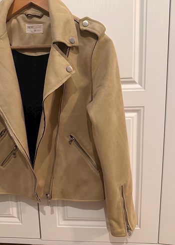 Bej Süet Kadın Ceket - Görsel 3