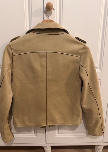 Bej Süet Kadın Ceket - Görsel 4