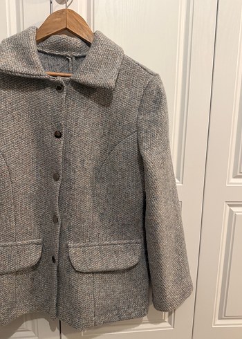 Gri Yün Düğmeli ceket - Görsel 3