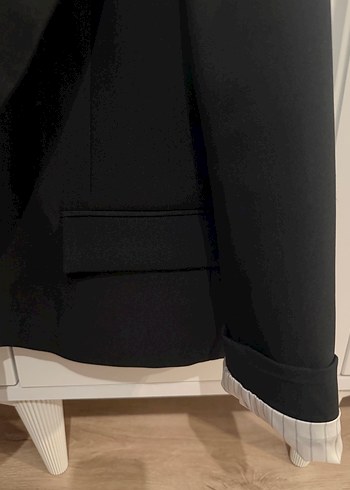 Siyah Kadın Düğmeli Ofis Ceket - Görsel 4