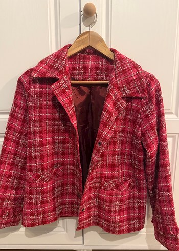 Çıtçıtlı pembe Kadın Ceket - Görsel 5