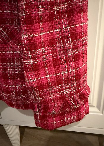 Çıtçıtlı pembe Kadın Ceket - Görsel 3