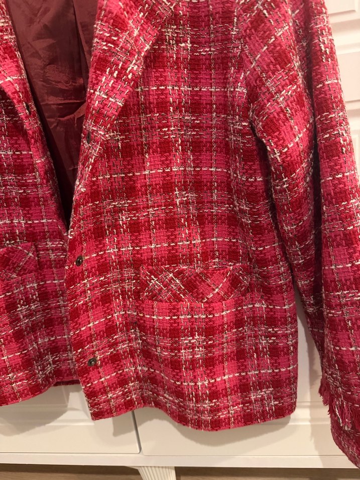 Çıtçıtlı pembe Kadın Ceket - Görsel 4