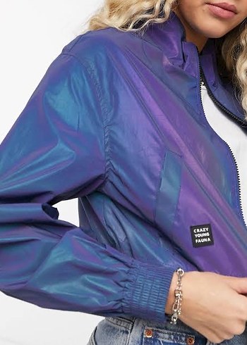 Bershka Reflektör Crop Fit Ceket  Sıfır - Görsel 2