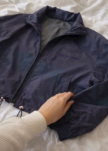 Bershka Reflektör Crop Fit Ceket  Sıfır - Görsel 4