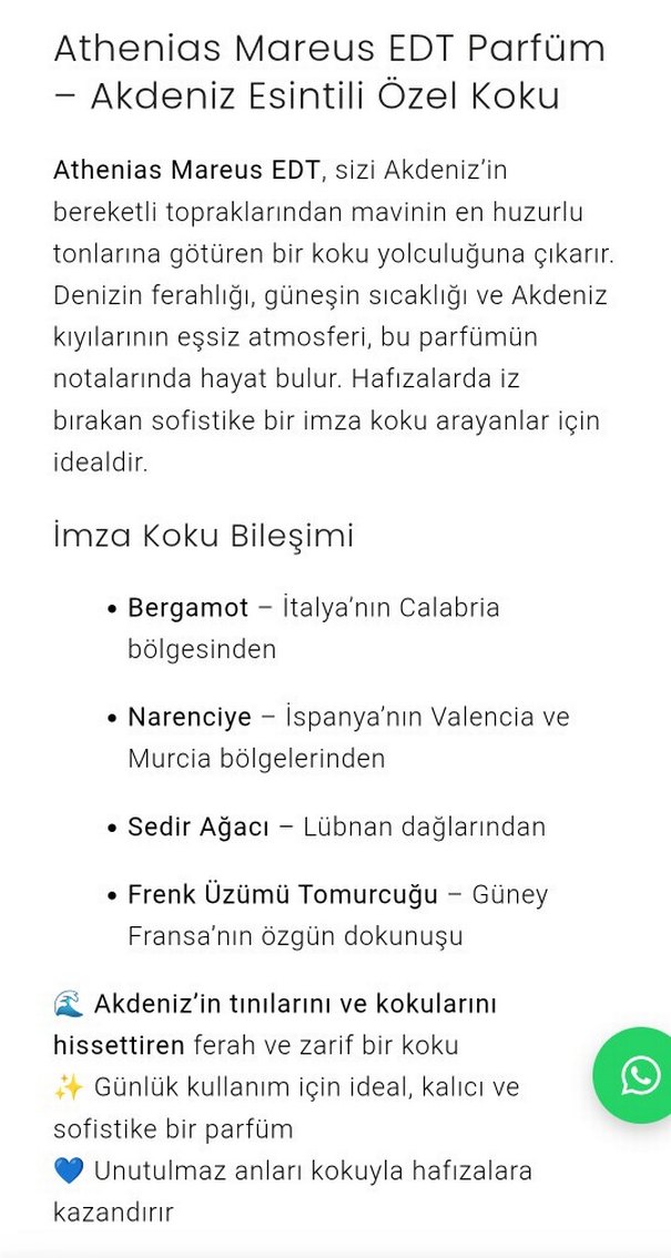 Mareus Athenias Kadın Eau De Toilette 100 ml - Görsel 2