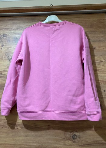 Pembe Oversize Kadın Sweatshirt - Görsel 4