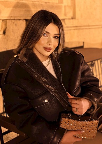 Kahverengi Kürklü Kısa Deri Ceket - Görsel 3