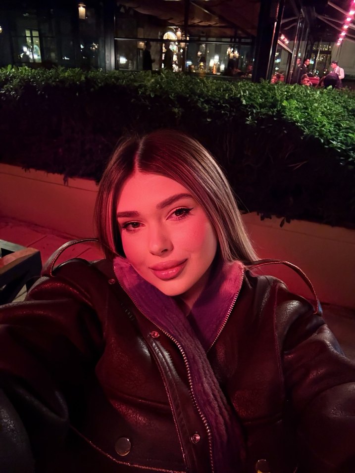 Kahverengi Kürklü Kısa Deri Ceket - Görsel 5