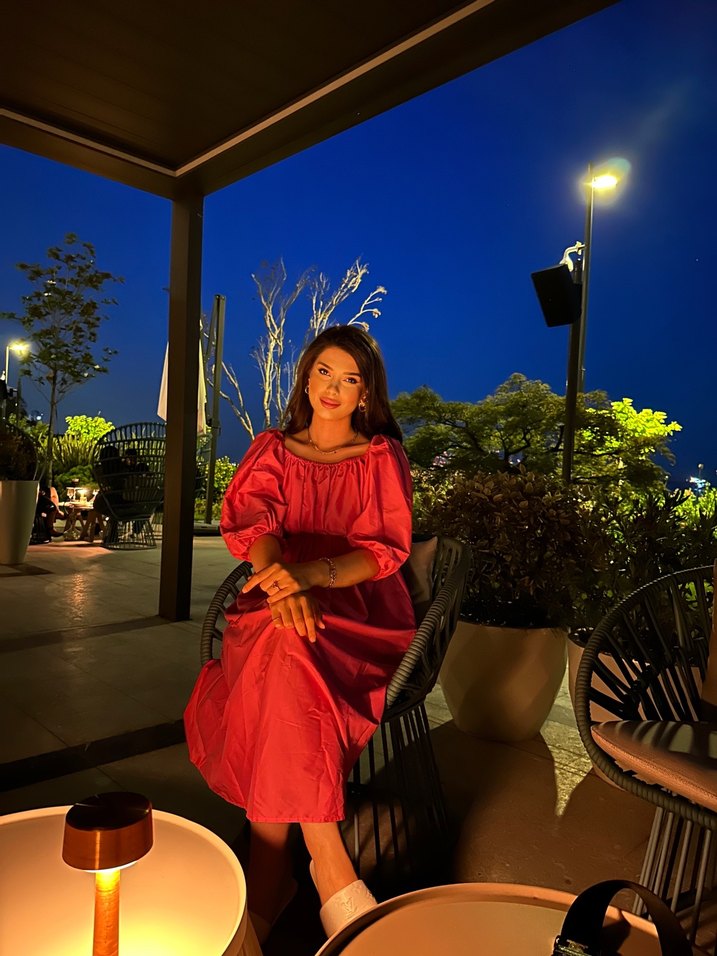 Kırmızı Bohem Uzun Elbise - Görsel 2