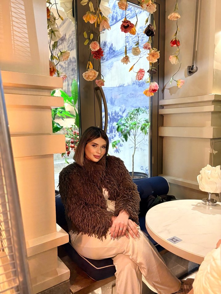 Kahverengi Bohem Kadın Suni Kürk Ceket - Görsel 3