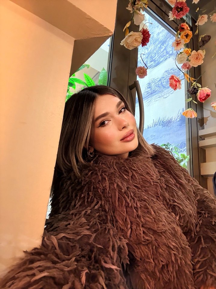 Kahverengi Bohem Kadın Suni Kürk Ceket - Görsel 5