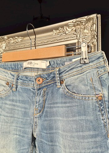 Kadın Regular Fit Mavi Denim Pantolon BSB - Görsel 2