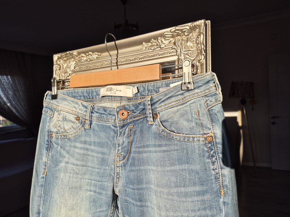 Kadın Regular Fit Mavi Denim Pantolon BSB - Görsel 2