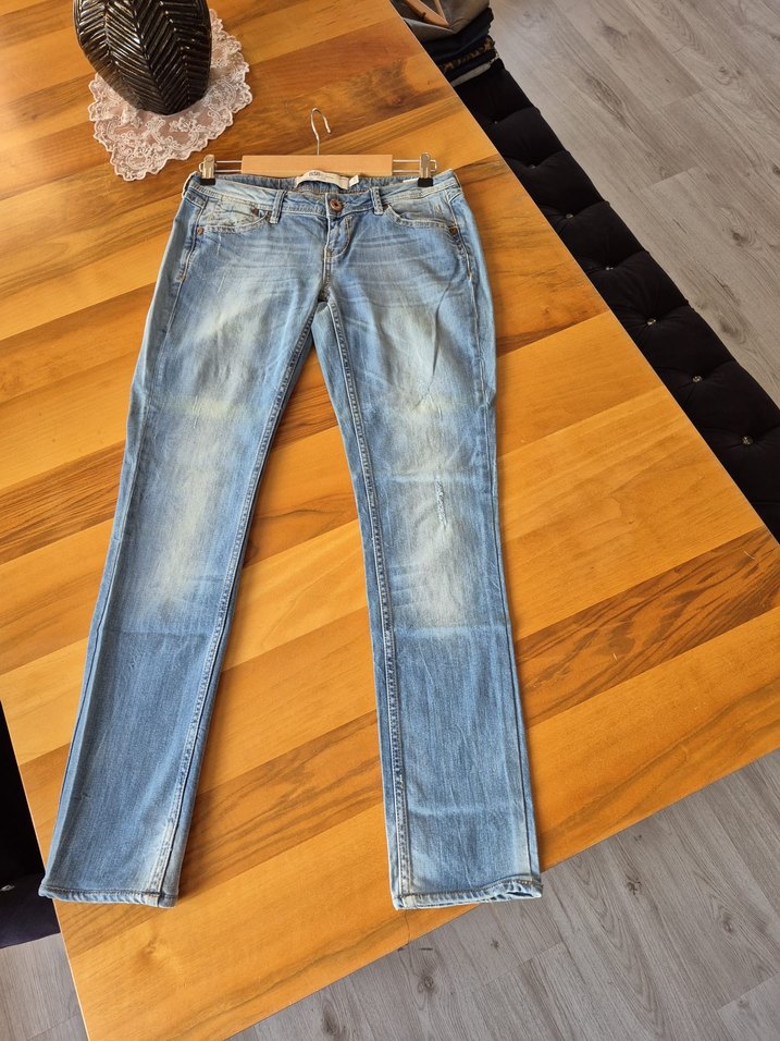 Kadın Regular Fit Mavi Denim Pantolon BSB - Görsel 4