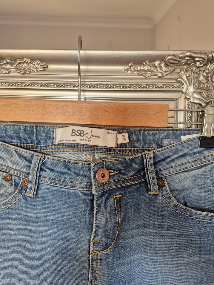 Kadın Regular Fit Mavi Denim Pantolon BSB - Görsel 5