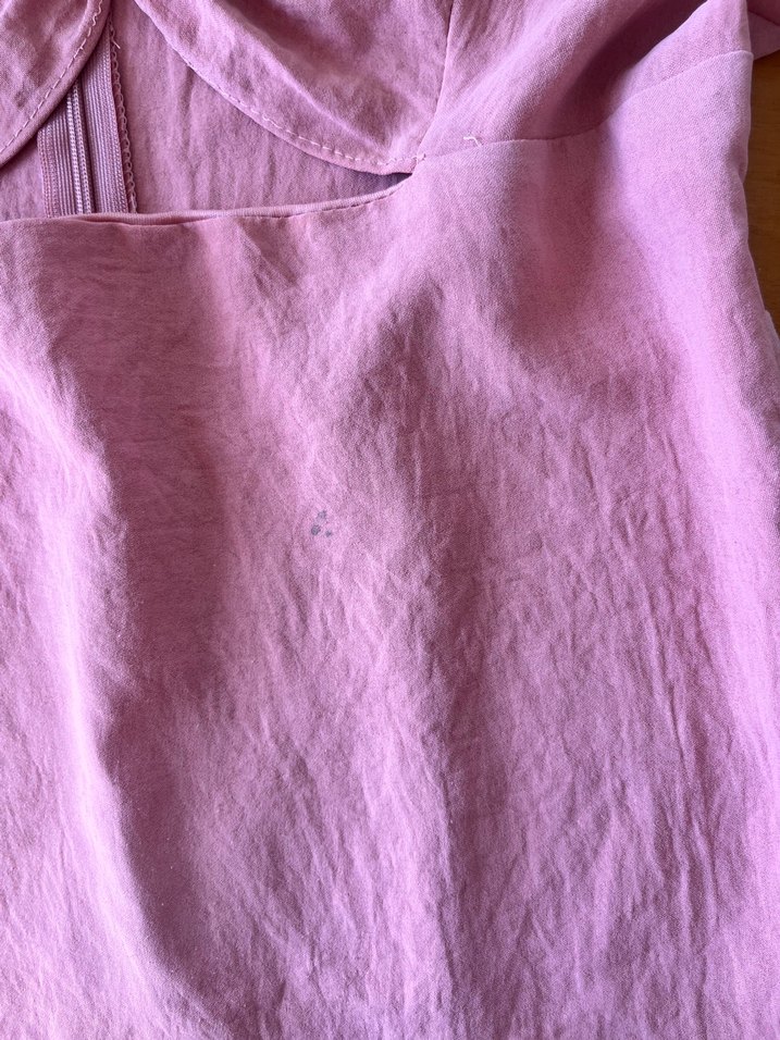 Pudra Pembe Fırfırlı Mini Elbise — görsel 3/5
