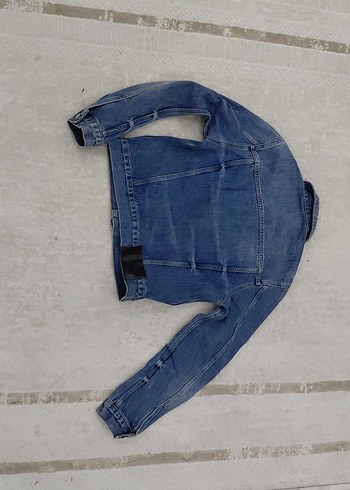 Zara Düğmeli Mavi Kadın Kot Ceket - Görsel 2