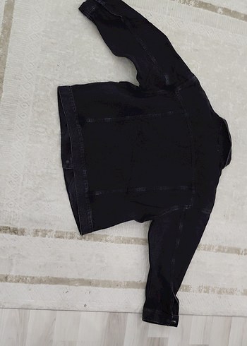 Urban Siyah Düğmeli Kadın Denim Ceket - Görsel 2