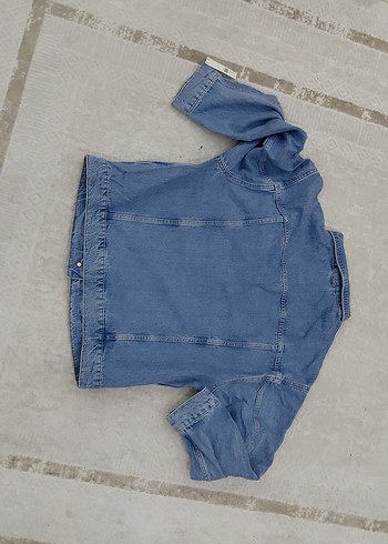 Urban Düğmeli Mavi Kadın Denim Ceket - Görsel 2