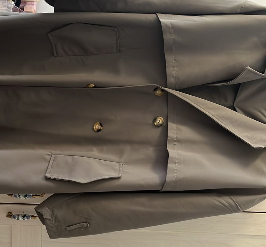 Gri Kadın Trençkot - Görsel 2