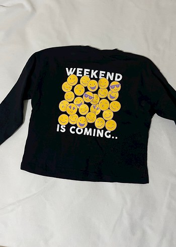 Kız Çocuk Siyah Uzun Kollu Sweatshirt - Görsel 2