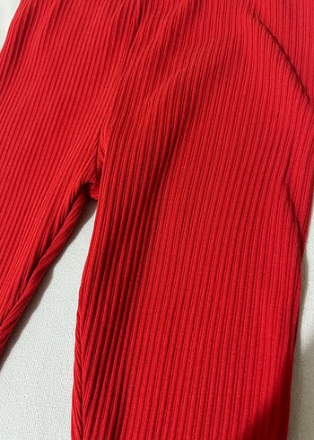 Kız Çocuk Kırmızı Pilili Tayt - Görsel 3