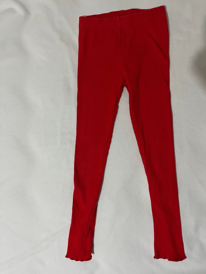 Kız Çocuk Kırmızı Pilili Tayt - Görsel 2