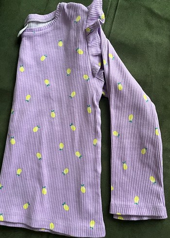 Kız Çocuk Mor Uzun Kollu Baskılı Bluz - Görsel 2