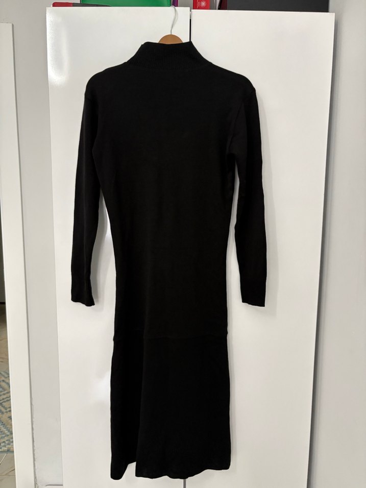 Siyah Uzun Kadın Etek Yırtmaçlı - Görsel 2