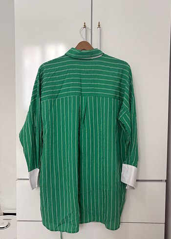 Yeşil Çizgili Uzun Kollu Gömlek - Görsel 2
