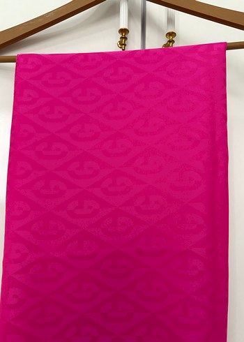 Pembe Kadın Saten Şal - Görsel 2