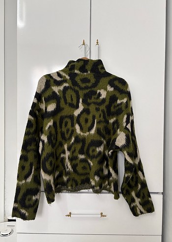 Bohem Tarz Koyu Yeşil Balıkçı Yaka Kazak - Görsel 2