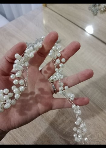 Boncuk İşlemeli Bohem Kadın Saç Aksesuarı - Görsel 3