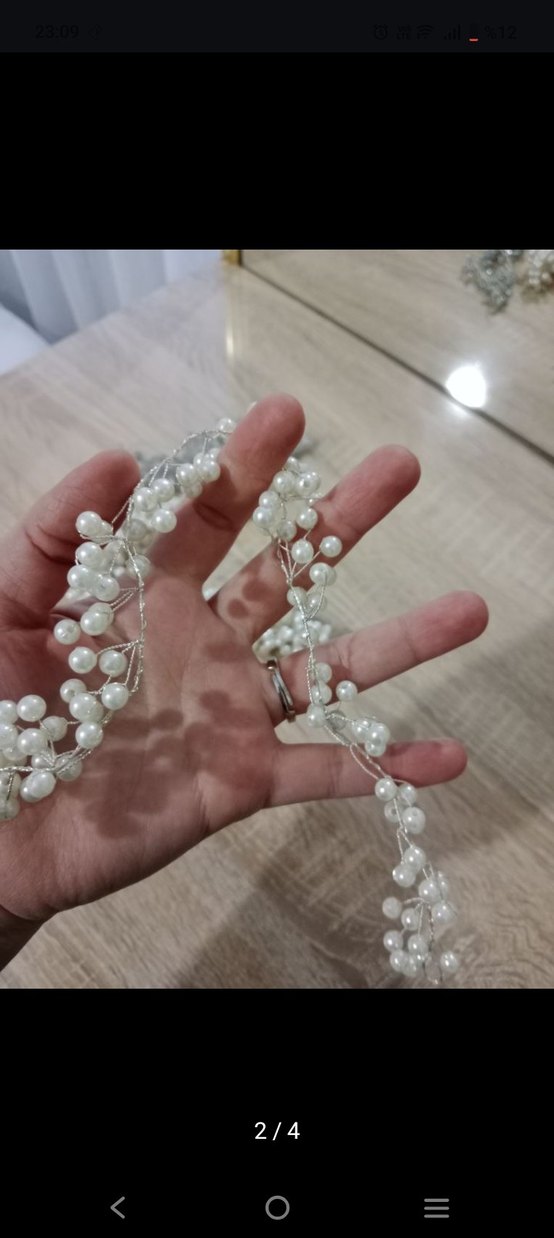 Boncuk İşlemeli Bohem Kadın Saç Aksesuarı - Görsel 3