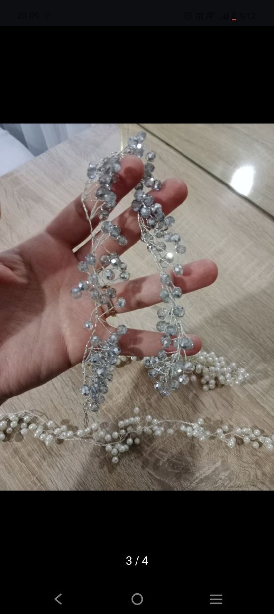 Boncuk İşlemeli Bohem Kadın Saç Aksesuarı - Görsel 2