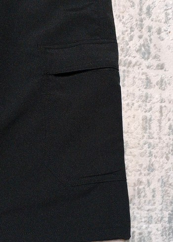 Siyah Mini Kadın Kumaş Pantolon - Görsel 2