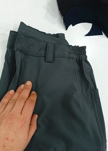 Fermuarlı Koyu Haki Erkek Spor Pantolon - Görsel 5