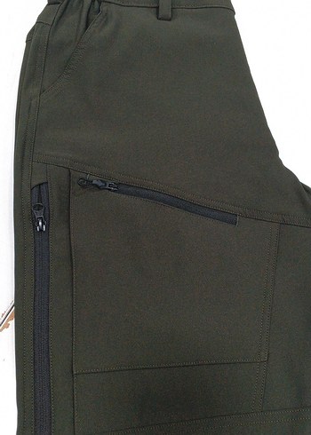 Fermuarlı Koyu Haki Erkek Spor Pantolon - Görsel 3