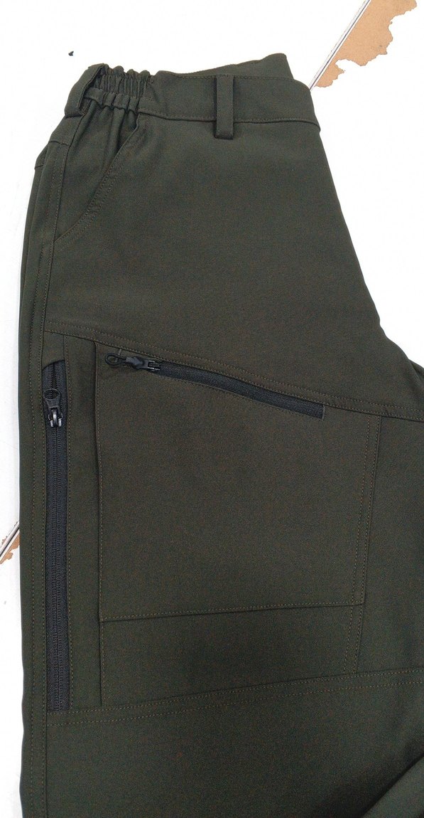 Fermuarlı Koyu Haki Erkek Spor Pantolon - Görsel 3