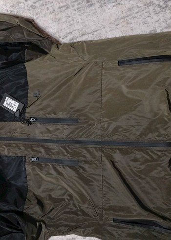 Gri Kapüşonlu Erkek Rüzgarlık Mont - Görsel 7