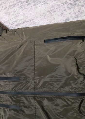 Gri Kapüşonlu Erkek Rüzgarlık Mont - Görsel 4