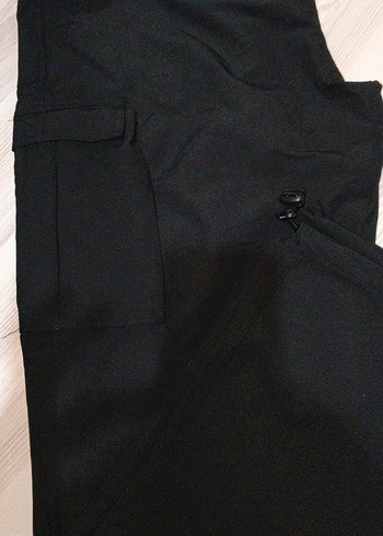 Siyah Kadın Midi Kumaş Pantolon - Görsel 4