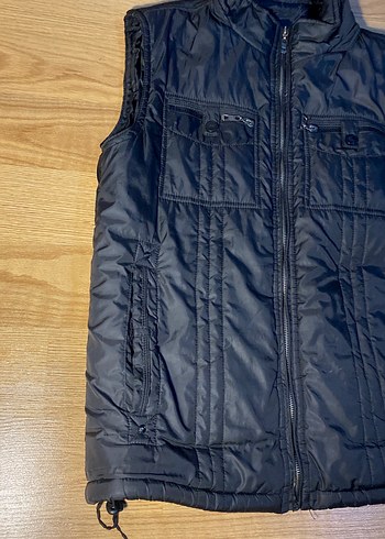 Kığılı Erkek Siyah Fermuarlı Biker Yelek - Görsel 2