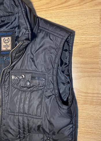 Kığılı Erkek Siyah Fermuarlı Biker Yelek - Görsel 5