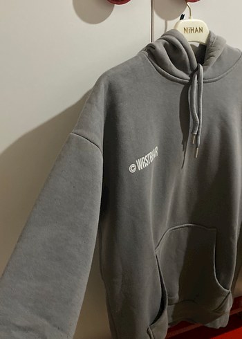 Gri Kapüşonlu Unisex Sweatshirt - Görsel 2